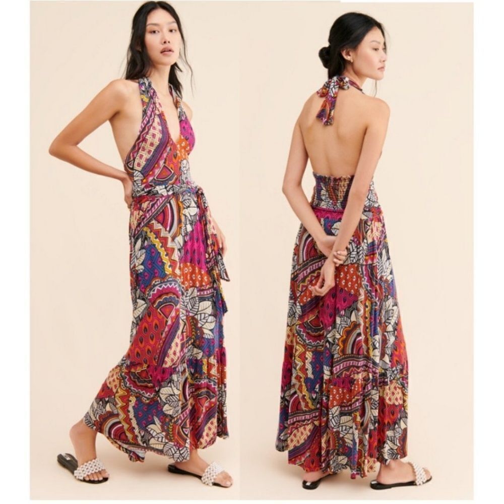 Anthropologie Maeve Cynthia Halter Maxi Dress